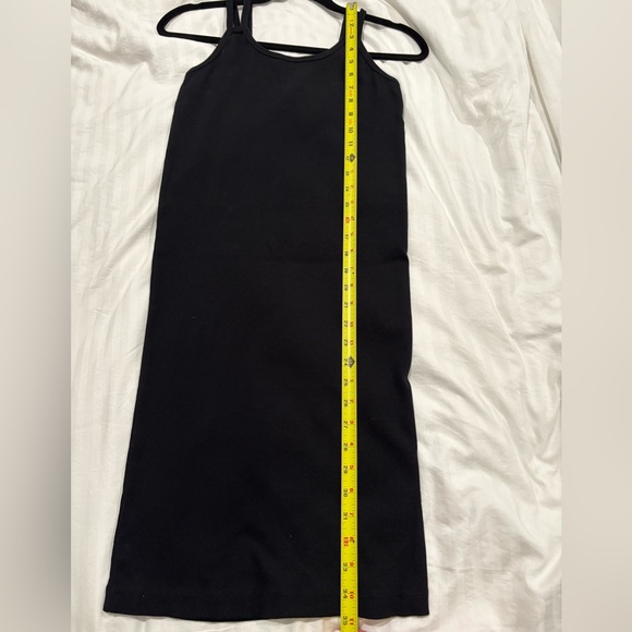 Elegant Black Sleeveless Dress, ribbed, size L, QU STYLE - Picture 5 of 5
